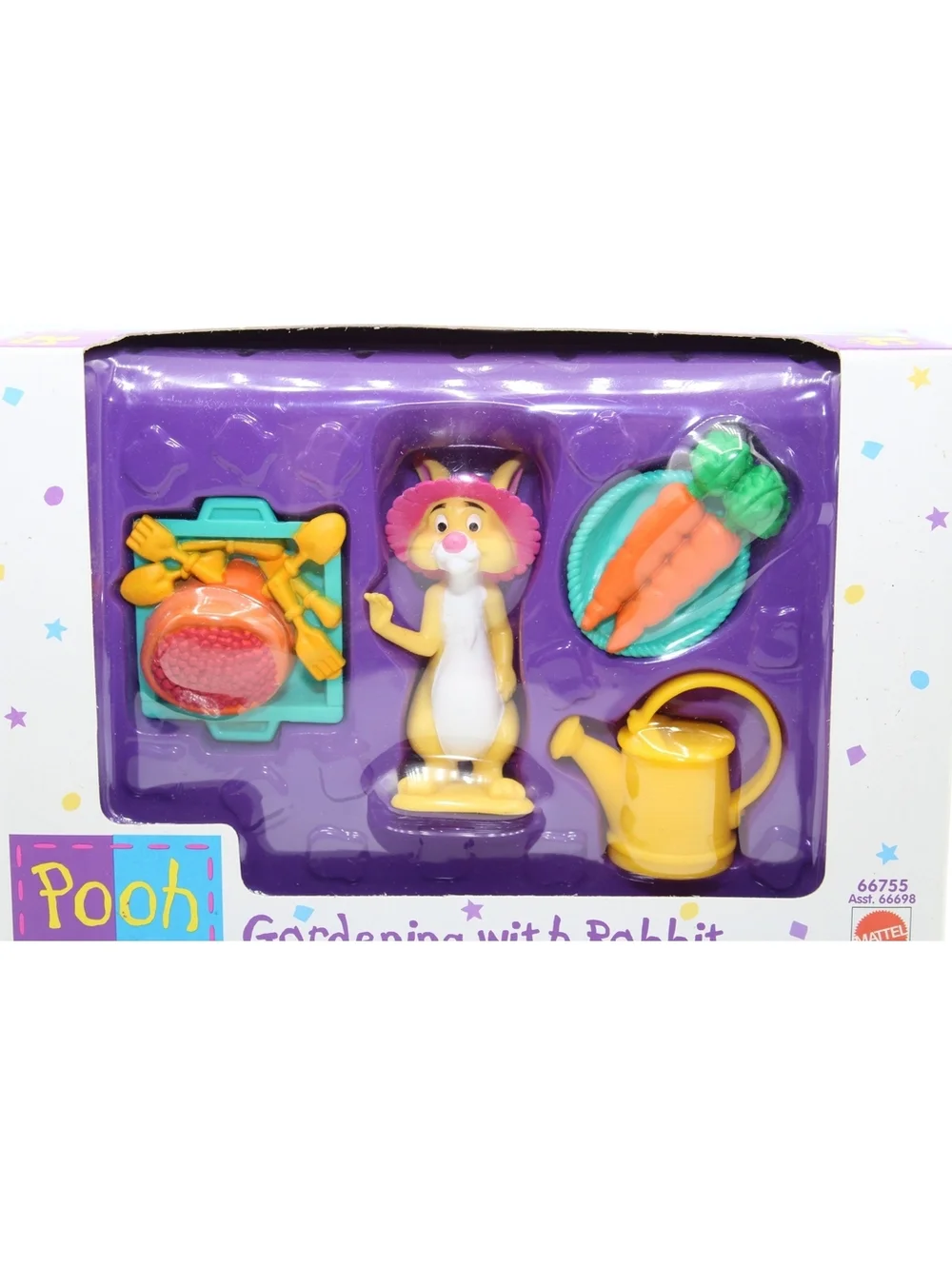 NIB VTG Winnie the Pooh Gardening with Rabbit Collectible Disney Mattel 66755